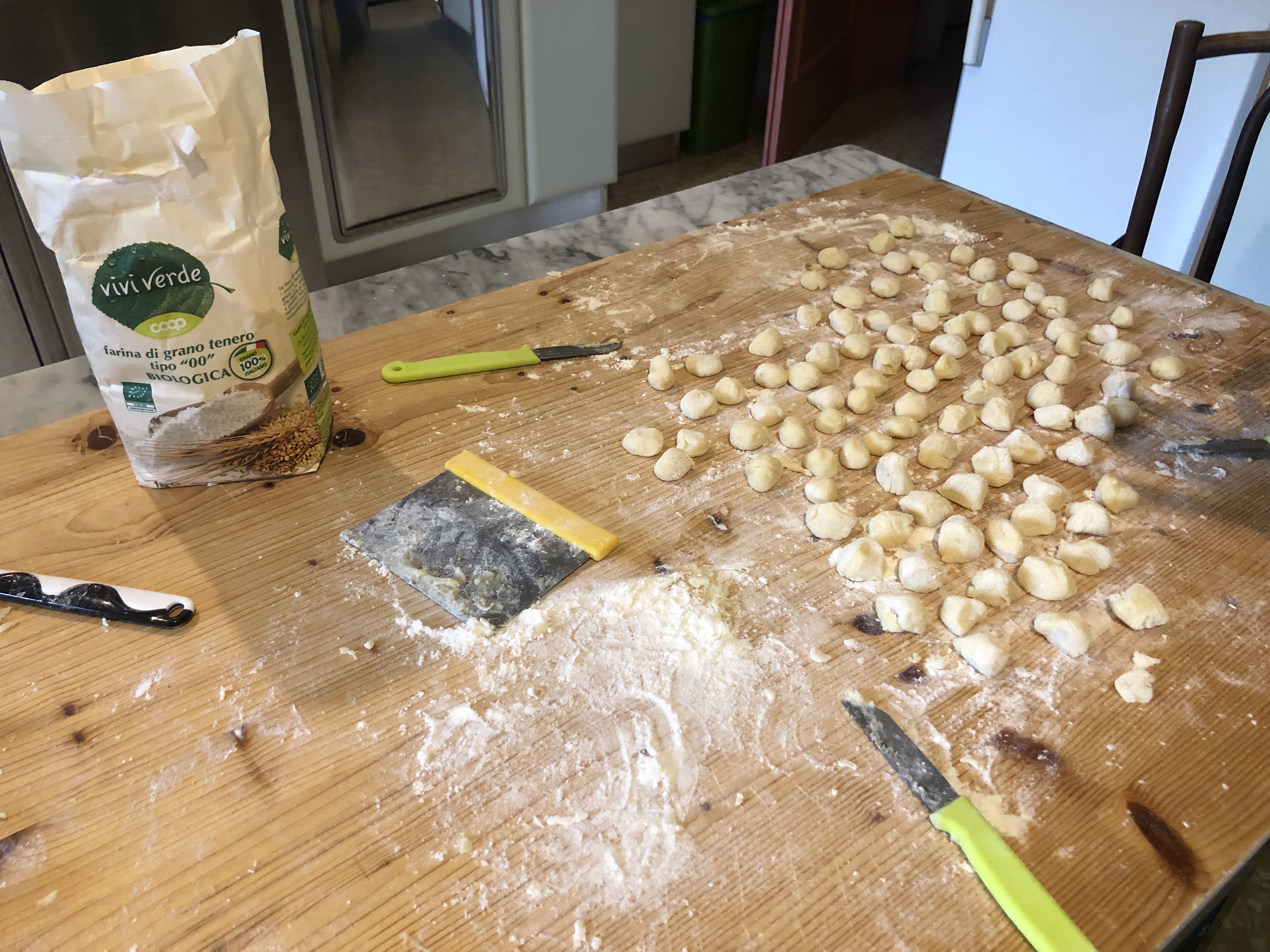 Making homemade gnocci with Letizia Mattacci
